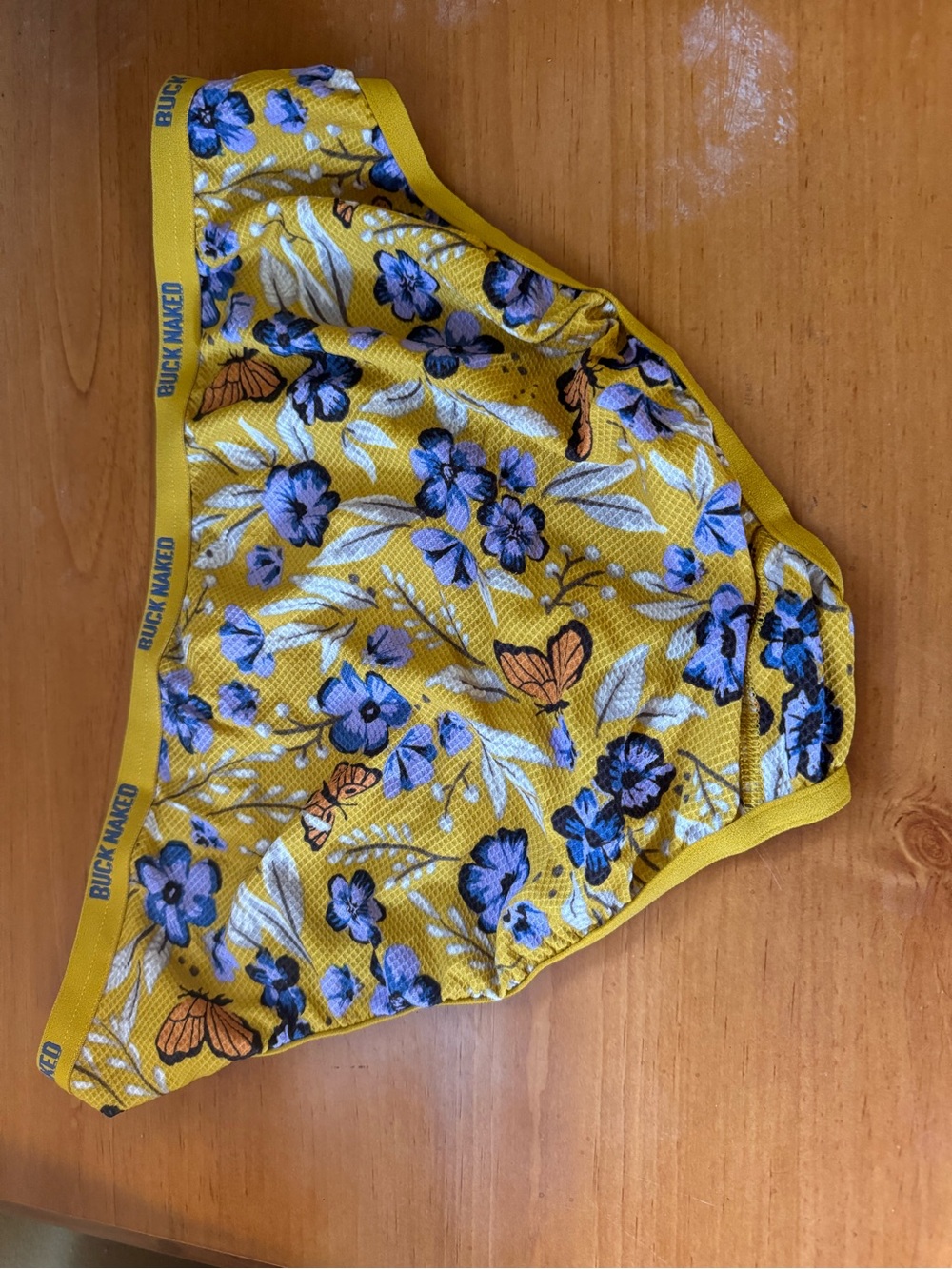 Two pairs of Duluth Trading Co Blue Floral Mesh and yellow bikini  NWOT - Picture 4 of 6